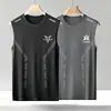 [Essencial para o Verão] Colete Esportivo de Secagem Rápida, Camiseta Regata de Seda Gelada Soltinha, Treinamento Fitness, Corrida, Colete de Basquete