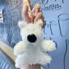 Lindo llavero de cordero de peluche, muñeco de peluche, colgante para bolso de pareja, juguete de máquina de peluches, accesorio de regalo