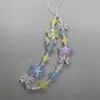 Corrente para Celular Pingente Câmera CCD Estilo Ins Flor Estrela Colorida Acessórios de Pulseira para Menina Corrente Curta de Contas Feita à Mão