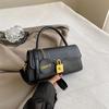 Estilo francês elegante 2024 nicho portátil bolsa de ombro textive nas axilas nova bolsa quadrada simples simples feminina