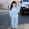 Conjunto de Niña Colección Primavera 2026 Estilo Nuevo Infantil Primavera y Otoño Súper Lindo Conjunto de Elsa con Adorno de Encaje Moderno y Genial