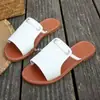 Zapatillas de verano nuevas de tejido liso para mujer, estilo europeo y americano, transfronterizas, sencillas para el día a día, 2024, comercio exterior, talla grande, venta al por mayor