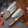 Juego de Cuchillos de Cocina Yangjiang Forjados con Patrón de Dragón y Fénix, Cuchillo Afilado de Acero Inoxidable para Uso Doméstico, Cuchillo para Rebanar con Mango de Madera Maciza