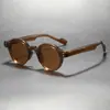 Gafas de Sol Moda con Montura Redonda de Material Tr, Anti-UV, Ligeras y Cómodas, Estilo Callejero, Gafas Pequeñas Wm28066