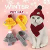 Gorro Tejido de Gato y Perro, Lindo Gorro para Mascota, Caliente Gorro de Invierno para Mascota que Cubre las Orejas