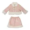 Conjunto Nuevo de Año Nuevo para Niñas Hanfu Infantil Acolchado Engrosado Ropa de Invierno para Niños Pequeños Ropa de Año Nuevo Bebé Estilo Chino Ropa de Moda