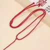 Corda de colar com nó plano duplo de 2 mm de espessura, corda de colar tecida à mão, corda para pendurar pingente de jade, corda para pendurar