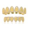 Meiqi hip hop aparelho espelho incrustado zircão seis dentes grandes dentes de ouro moda Halloween acessórios personalizados masculinos transfronteiriços