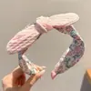 Faixa de Cabeça Infantil Floral com Laço e Aba Larga Que Não Puxa o Cabelo, Presilha Fofa de Orelhas de Coelho para Meninas e Bebês