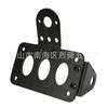 Acessórios para motocicletas, suporte de placa de luz traseira de direção lateral de ferro, galvanizado, moldura de placa de motocicleta modificada retrô