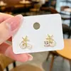 Pendientes de mujer de la serie Glaze con diseño geométrico cuadrado de color verde simple, joyería coreana retro, pendientes al por mayor