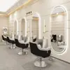 Barbearia Celebridade da Internet Espelho Parede Espelho de Cabeleireiro Lado Único Espelho Iluminado Parede Salão de Cabeleireiro Espelho LED Especial Inteligente
