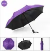 Paraguas plegable automático de 12 varillas para el verano, color sólido, pegamento negro reforzado, sombrilla para el sol, paraguas plegable para adultos, hombres y mujeres de negocios, sombrilla