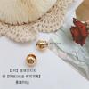 Brincos Ins-Style Japoneses e Coreanos de Alto Nível com Bolas Redondas Douradas Tridimensionais para Mulheres, Brincos Elegantes e da Moda em Formato Oval que Não Desbotam para Vendas Transfronteiriças