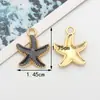 Estrella de mar de Cruzada Cola de pez Accesorios para Joyería DIY Serie Oceánica Joyería DIY Hecha a Mano Joyería DIY con Goteo de Aceite de Alta Calidad