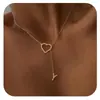 Colar Pingente de Letra Inicial Full Diamond Europeu e Americano Colar com Recorte de Coração Moda Menina Executiva Presente de Feriado