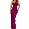 Otoño 2026 Nuevo Estilo Transfronterizo Moda Femenina Europea y Americana Sexy Sin Tirantes Color Sólido Patchwork Vestido Bodycon