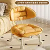 Taburete con rueda giratoria para uso doméstico con respaldo, silla pequeña móvil, banco pequeño para sala de estar, taburete bajo silencioso, asiento para niños