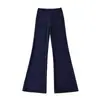 Atacado de fabricante transfronteiriço de roupas femininas 2026 cardigã térmico de gola alta com zíper slim fit e calça de microflare compridas