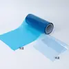 Película despegable de PET azul de un solo lado personalizada de fábrica, película despegable de poliéster recubierta con aceite de silicona, anti-mucosa