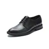 Zapatos de Cuero para Hombre Hechos a Medida de Fábrica, Piel de Vaca de Primera Capa, Zapatos de Negocios Estilo Británico para Hombre, Zapatos de Trabajo de Cuero Genuino de Caña Baja con Suela Blanda