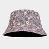 Sombrero de Pescador Floral Pequeño de Estilo Europeo y Americano de Doble Cara Cuatro Estaciones Pastoral Ocio Sombrero de Cubo Sombrero para el Sol con Protección Solar para Exteriores