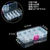 Caja de almacenamiento transparente de 10 rejillas fijas, caja de herramientas para joyería, caja de almacenamiento de piezas de aparejos de pesca de plástico, caja de embalaje creativa cultural, fabricante