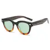 Gafas de Sol Nicho Estilo Coreano Estilo Ins con Montura Gruesa, Versátiles para Salir, Gafas Redondas Anti Luz Azul Sin Graduación Wm2601