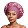 Touca de Cetim de Alta Elasticidade de Aba Larga Transfronteiriça da Amazon Chapéu para Cuidados com o Cabelo de Salão de Beleza Feminino Chapéu para Pós-parto Quimioterapia