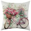 Funda de almohada decorativa de lino para Amazon transfronterizo, temporada navideña, funda de almohada cuadrada decorativa para coche y sofá, cojín