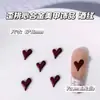 Decoraciones Coloridas de Aleación 3D Corazón Inclinado Dopamina para Uñas, Populares en Japón y Corea, Decoraciones para Uñas del Día de San Valentín