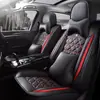 Cojines para asiento de coche en stock, cuero tridimensional con forma de diamante, fundas de asiento de cobertura completa, asiento individual y doble, universales para todas las estaciones, fundas de asiento para un coche de cinco plazas