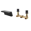 Torneira de banho de fonte termal toda em cobre interruptor de água fria e quente saída de cascata de alto fluxo para piscina de spa três furos para piscina de imersão