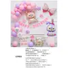Ins Juego de Globos para Decoración de Cumpleaños Niños Niñas Fiesta de Cumpleaños de Bebé Accesorios para Disfrazar Escena