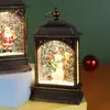 Lámpara de Viento Navideña Lámpara de Cristal Lámpara de Papá Noel Decoración para Fiesta de Navidad Adornos Navideños Regalos de Navidad