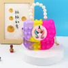 Bolso Bandolera Vanguardia para Hombro Niños Bandolera Bolso de Mano Perla Burbuja Bolso Bandolera de Silicona para Hombro Bolso Gelatina