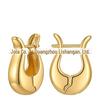 Brincos de cesta de flores em forma de U estilo europeu e americano banhado a ouro 18K em latão e estilo fashion ins brincos E211271