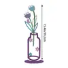 Vaso Impresso Colorido Plano 2D Transfronteiriço Arranjo de Flores Silhueta de Parede Fundo de Sala de Estar Interna Artesanato Enfeites Decorativos