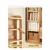 Estantería de madera maciza, estante de almacenamiento de pie, librero para el hogar, estante de almacenamiento abierto, vitrina de pared multicapa, estante de almacenamiento simple