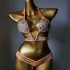 Bikini de cadena de diamantes nuevo 2020 traje de baño bikini de diamantes bikini popular popular en Amazon