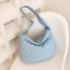 Bolsa de Ombro Feminina Tendência Estilo Coreano 2026 com Costura Acolchoada, Bolsa Feminina Fashion Grande Capacidade, Bolsa Tote Cor Sólida