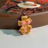 Colgante de gato musculoso de dibujos animados, dije de gatito culturista, accesorio divertido de gato con estampado de leopardo de poder para bolsas de deporte