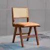 Silla de Comedor para Restaurante de Madera Maciza Nórdica Silla Moderna Simple para Hotel Casa de Huéspedes Cafetería con Respaldo de Ratán Silla de Ratán para Tienda de Té de Leche