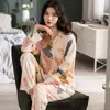Comercio Exterior Wholesale Pijamas para Transmisión en Vivo para Mujer, Manga Larga Primavera y Otoño 2026 Estilo Ins para Mujer Conjunto de Ropa de Casa Japonesa para Verano