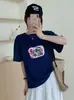 Envío Directo desde el Mercado de las Trece Líneas: Camiseta de Algodón Copo de Nieve, Envío Directo de Una Pieza, Cuello Redondo, Adelgazante, Versátil, Manga Corta, Verano, Fábrica de Origen