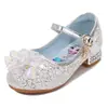2026 Primavera Nuevos Zapatos de Princesa para Niños Zapatos de Cuero de Rendimiento Zapatos de Cristal para Niñas Pequeñas Venta al por Mayor Zapatos de Princesa Elsa