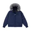 Nueva Chaqueta Abrigo de Lana con Cuello de Piel para Hombre Invierno Exterior Técnica Funcional Ropa de Algodón para Hombre Top con Capucha Holgado para Hombre Exterior