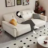 Sofá cama color crema para sala de estar, adecuado para apartamentos pequeños y propiedades de alquiler, con acabado de cuero resistente a los arañazos de gato, diseño plegable y un nuevo modelo de sofá de cuero 2026