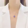 Colar de Raposa que Muda de Cor Sensível à Temperatura Feminino Aço Titânio Nicho Luxo Leve Novo 2022 Moda Feminina Corrente Clavícula Design de Pingente