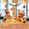 Decoraciones de Cumpleaños Temáticas de la Estrella del Libro Rojo para el Primer Cumpleaños, Celebración del Mes Completo, Celebración de los Cien Días del Bebé y Suministros para la Fiesta de Primer Cumpleaños, Banderines y Decoraciones Colgantes